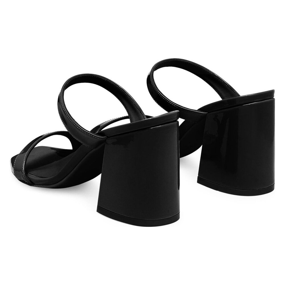 🆕 STUART WEITZMAN Flareblock 85 Slide Sandal Shoes Black 9 - Picture 3 of 14